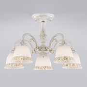 Люстра на штанге Eurosvet Campina 60107/5 белый с золотом цвет белый с золотой патиной