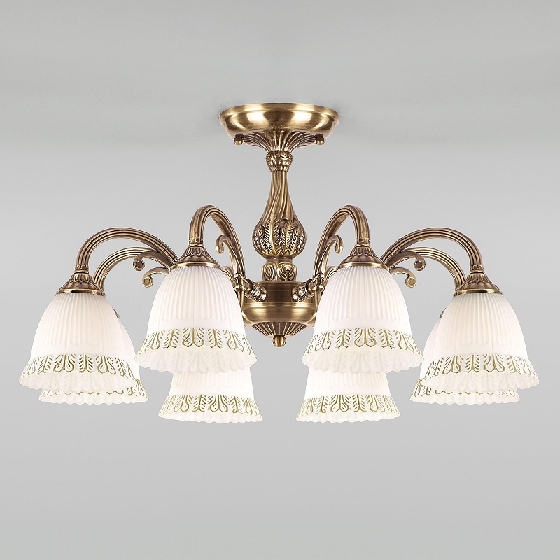 Люстра на штанге Eurosvet Campina 60107/8 античная бронза 