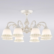 Люстра на штанге Eurosvet Campina 60107/8 белый с золотом цвет белый с золотой патиной