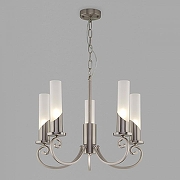 Люстра Eurosvet Banc1 60117/5 никель цвет плафона/подвески Белый, цвет арматуры Никель-1