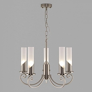 Люстра Eurosvet Banc1 60117/5 никель цвет плафона/подвески Белый, цвет арматуры Никель-2