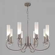 Люстра Eurosvet Banc1 60117/8 никель цвет плафона/подвески Белый, цвет арматуры Никель-1