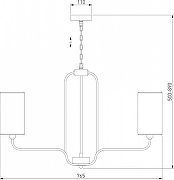 Люстра Eurosvet Purezza 60128/6 золото цвет плафона/подвески Белый, цвет арматуры Золото-4