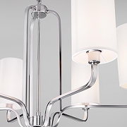 Люстра Eurosvet Purezza 60128/6 хром цвет плафона/подвески Белый, цвет арматуры Хром-3