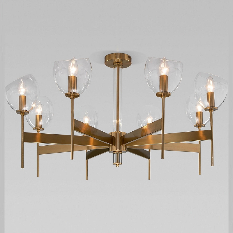 Люстра на штанге Eurosvet Arrista 60130/8 латунь Smart 