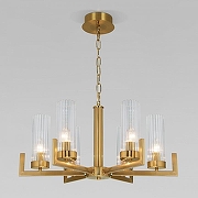 Люстра Eurosvet Argan1e 60133/6 латунь цвет плафона/подвески Прозрачный, цвет арматуры Латунь-2