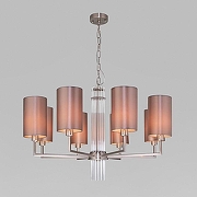 Люстра Eurosvet Soff1o 60134/8 никель цвет плафона/подвески Бежевый, цвет арматуры Прозрачный, Никель-1