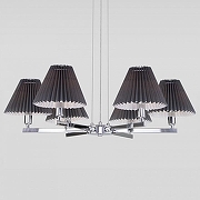 Люстра Eurosvet Peony 60136/6 хром/графит цвет плафона/подвески Графит, цвет арматуры Хром