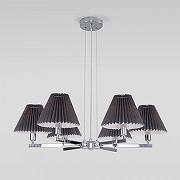 Люстра Eurosvet Peony 60136/6 хром/графит цвет плафона/подвески Графит, цвет арматуры Хром-1