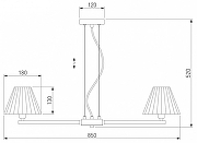 Люстра Eurosvet Peony 60136/8 хром/серый цвет плафона/подвески Серый, цвет арматуры Хром-2
