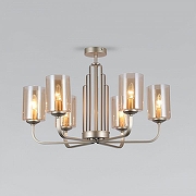 Люстра на штанге Eurosvet Defi 60138/6 золото перламутровое цвет плафона/подвески Янтарный, цвет арматуры Золото