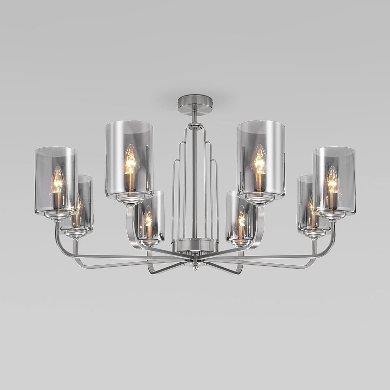 Люстра на штанге Eurosvet Defi 60138/8 сатин-никель 