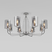 Люстра на штанге Eurosvet Defi 60138/8 сатин-никель цвет серый