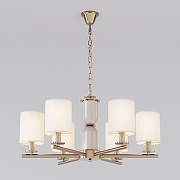 Люстра Eurosvet Caprera 60146/6 латунь цвет бежевый, латунь-1