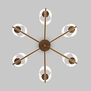 Люстра Eurosvet Caprera 60146/6 латунь цвет бежевый, латунь-2