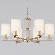 Люстра Eurosvet Caprera 60146/6 латунь цвет плафона/подвески Бежевый, цвет арматуры Бежевый, Латунь