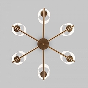 Люстра Eurosvet Caprera 60146/6 латунь цвет плафона/подвески Бежевый, цвет арматуры Бежевый, Латунь-2