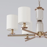 Люстра Eurosvet Caprera 60146/6 латунь цвет плафона/подвески Бежевый, цвет арматуры Бежевый, Латунь-3