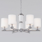 Люстра Eurosvet Caprera 60146/6 никель цвет плафона/подвески Белый, цвет арматуры Белый, Никель