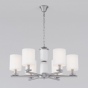 Люстра Eurosvet Caprera 60146/6 никель цвет плафона/подвески Белый, цвет арматуры Белый, Никель-1