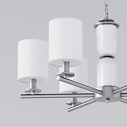 Люстра Eurosvet Caprera 60146/6 никель цвет плафона/подвески Белый, цвет арматуры Белый, Никель-3