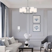 Люстра Eurosvet Caprera 60146/6 никель цвет плафона/подвески Белый, цвет арматуры Белый, Никель-4