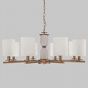 Люстра Eurosvet Caprera 60146/8 латунь цвет плафона/подвески Бежевый, цвет арматуры Бежевый, Латунь