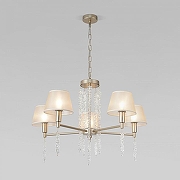 Люстра Eurosvet Charuel 60148/5 матовое золото цвет плафона/подвески Бежевый, Прозрачный, цвет арматуры Золото-1