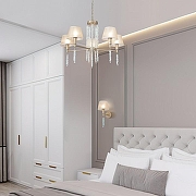 Люстра Eurosvet Charuel 60148/5 матовое золото цвет плафона/подвески Бежевый, Прозрачный, цвет арматуры Золото-2