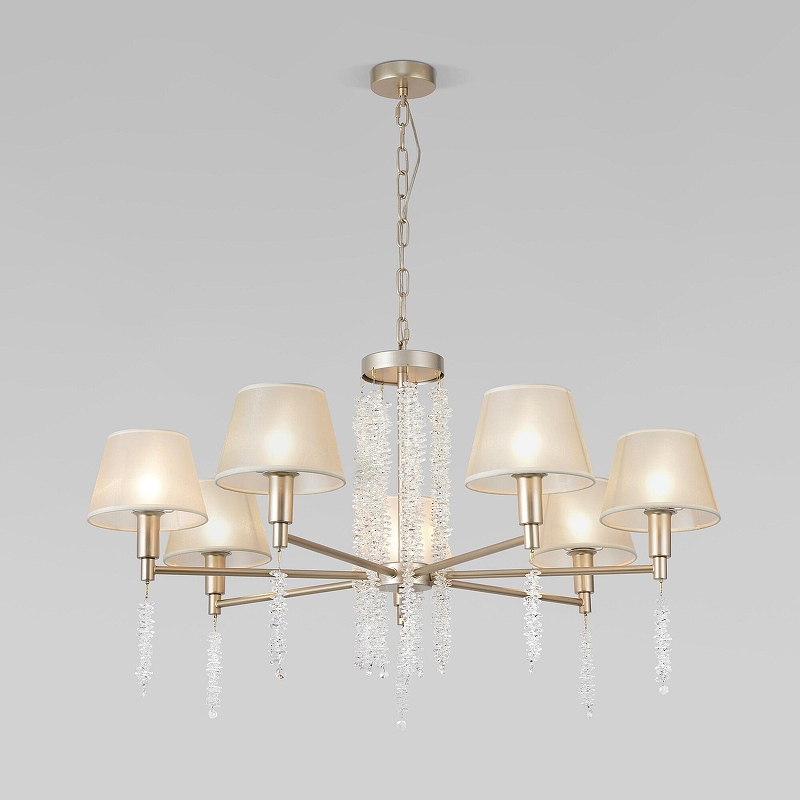 Люстра Eurosvet Charuel 60148/7 матовое золото 