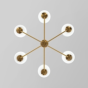 Люстра на штанге Eurosvet Loona 60161/6 латунь цвет латунь-1