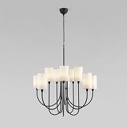 Люстра Eurosvet Abbey 60164/10 черный цвет плафона/подвески Белый, цвет арматуры Черный-1