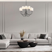 Люстра Eurosvet Abbey 60164/10 черный цвет плафона/подвески Белый, цвет арматуры Черный-2