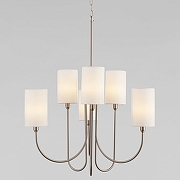 Люстра Eurosvet Abbey 60164/6 никель цвет плафона/подвески Белый, цвет арматуры Никель