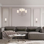 Люстра Eurosvet Abbey 60164/6 никель цвет плафона/подвески Белый, цвет арматуры Никель-2