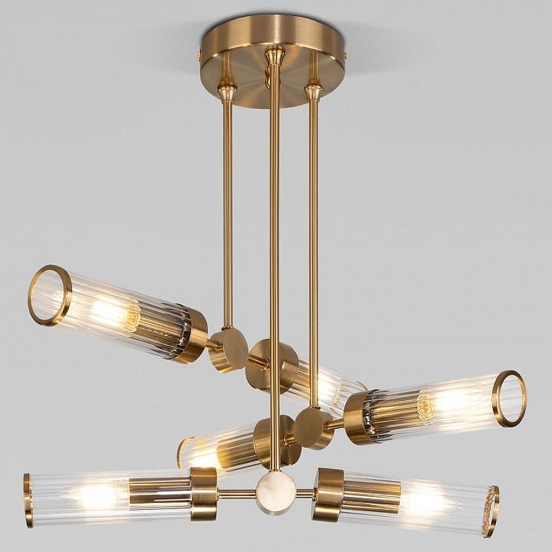 Люстра на штанге Eurosvet Or1ens 60166/6 латунь 