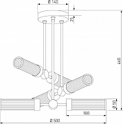 Люстра на штанге Eurosvet Or1ens 60166/6 латунь цвет латунь-4