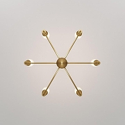 Люстра Eurosvet Rhyton 60167/6 латунь цвет плафона/подвески Белый, цвет арматуры Латунь-2