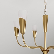 Люстра Eurosvet Rhyton 60167/6 латунь цвет плафона/подвески Белый, цвет арматуры Латунь-5