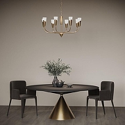 Люстра Eurosvet Rhyton 60167/8 латунь цвет плафона/подвески Белый, цвет арматуры Латунь-6