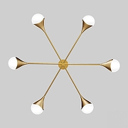 Люстра на штанге Eurosvet Calyx 60168/6 латунь цвет латунь-1