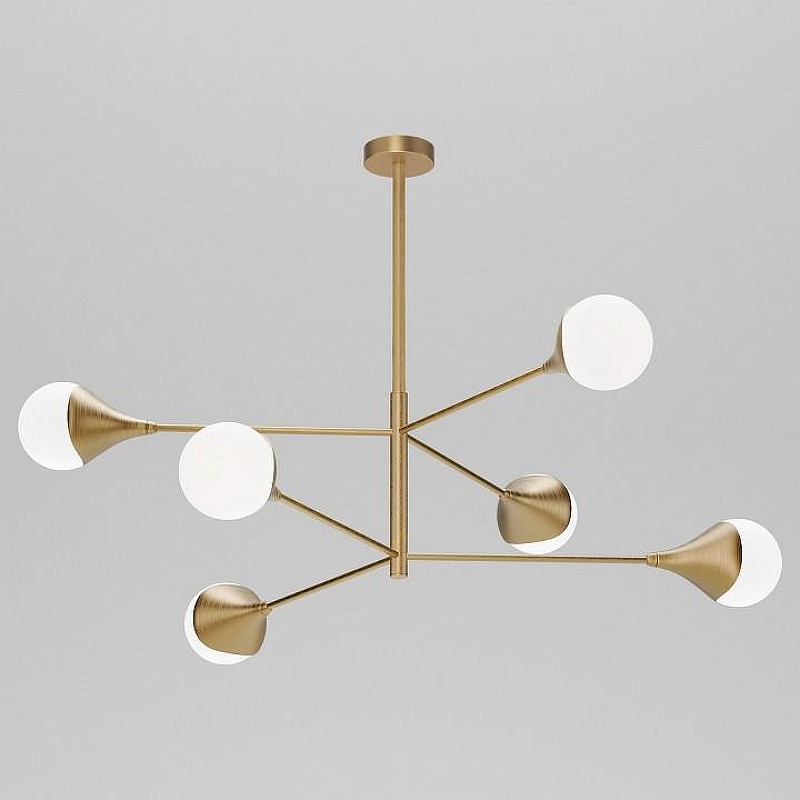 Люстра на штанге Eurosvet Calyx 60168/6 латунь 