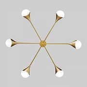 Люстра на штанге Eurosvet Calyx 60168/6 латунь цвет латунь-1