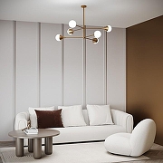 Люстра на штанге Eurosvet Calyx 60168/6 латунь цвет латунь-4