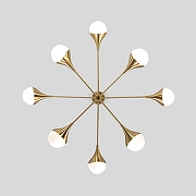 Люстра на штанге Eurosvet Calyx 60168/8 латунь цвет латунь-2