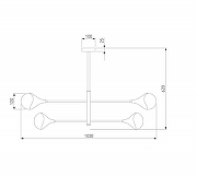 Люстра на штанге Eurosvet Calyx 60168/8 латунь цвет латунь-6