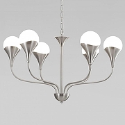 Люстра Eurosvet Calyx 60169/6 никель цвет плафона/подвески Белый, цвет арматуры Никель