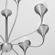 Люстра Eurosvet Calyx 60169/8 никель цвет плафона/подвески Белый, цвет арматуры Никель-3