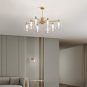 Люстра на штанге Eurosvet Magma 60175/8 латунь цвет латунь-1