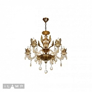 Люстра iLamp Asia 61078-6 BR цвет плафона/подвески Янтарный, цвет арматуры Бронза, Янтарный-2